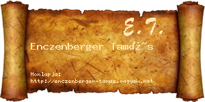 Enczenberger Tamás névjegykártya